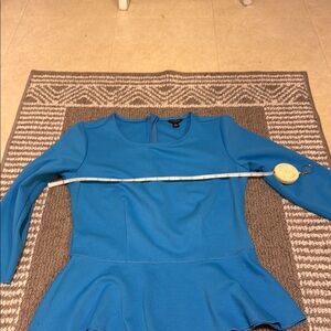 Ann Taylor Blue Peplum Top
